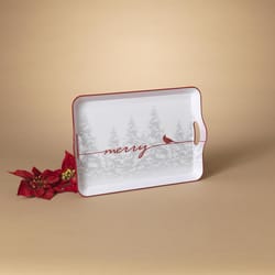 Gerson White Merry Cardinal Tray