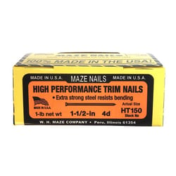 Maze Nails 1.5 in. Trim Heat Treated Carbon Steel Nail Small Brad Head 1 lb