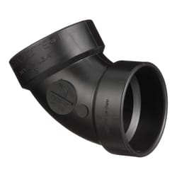 Charlotte Pipe 2 in. Hub X 2 in. D Hub ABS 60 Degree Elbow