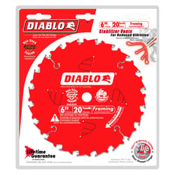 Diablo 6 in. D X 1/2 in. TiCo Hi-Density Carbide Framing Blade 20 teeth 1 pk