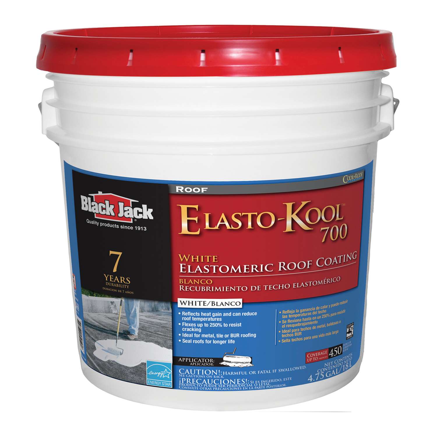 Black Jack ElastoKool 700 Gloss White Acrylic Roof Coating 5 gal Ace