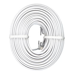 GE 50 ft. L White Phone Line Cord