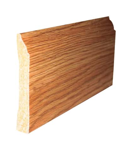 IP 1/2 x 4-3/16 x 8' Prefinished Majestic Oak Polystyrene Large Base Moulding IP 1/2 x 4-3/16 x 8' Prefinished Majestic Oak Polystyrene Large Base Moulding