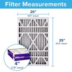 Filtrete Slim 25 in. W X 20 in. H X 4 in. D Polyester 12 MERV Pleated Allergen Air Filter 1 pk