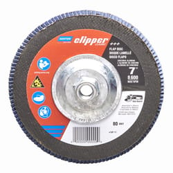 Norton Clipper 7 in. D X 5/8-11 in. Zirconia Alumina/X-Wt Cotton Flap Disc 80 Grit 1 pc