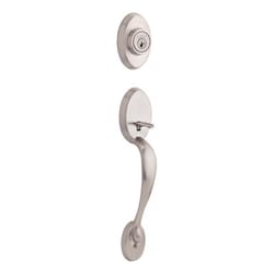 Kwikset Chelsea Satin Nickel Entry Handleset 1-3/4 in.