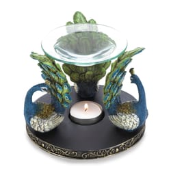 Fragrance Foundry 4.5 in. H X 5.5 in. W X 5.75 in. L Pretty Peacock Poly Resin Decorative Oil Warmer