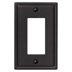 Amerelle Moderne Matte Black 1 gang Steel Decorator Wall Plate 1 pk