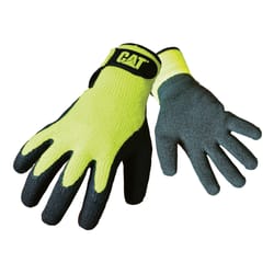 CAT Men's Indoor/Outdoor Palm Work Gloves High-Vis Green L 1 pair