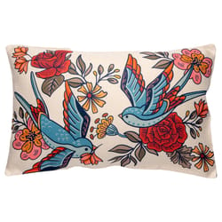 Karma Lumbar 4 in. H X 12 in. W X 18 in. L Multicolored Polyester Sparrow Pillow