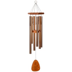 Wind River In Loving Memory Bronze Aluminum/Wood 35 in. Wind Chime