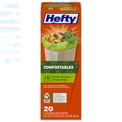 Hefty 2.6 gal No Scent Compost Bags Flap Tie 20 pk