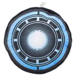 Buckle-Down Marvel Comics Black/Blue Plush Iron Man Arc Reactor Squeaky Dog Toy 1 pk