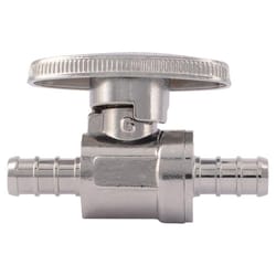 SharkBite 3/8 in. PEX Barb X 3/8 in. PEX Barb Brass Straight Stop Valve