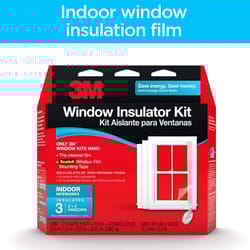 3M Clear Indoor Window Film Insulator Kit 62 in. W X 126 in. L