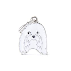 MyFamily Friends White Maltese Metal Dog Pet Tags