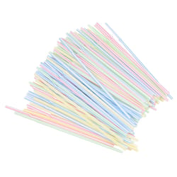 Chef Craft Multicolored Plastic Straws