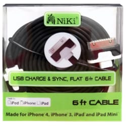 2X Mobile Niki USB Charge and Sync Cable Assortment 6 ft. Assorted