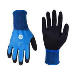 General Electric Unisex Dipped Gloves Black/Blue M 1 pair