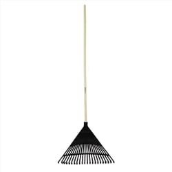Truper 61 in. 22 Tine Poly Rake Wood Handle