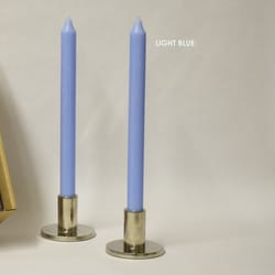 Kiri Tapers Light Blue Unscented Scent Taper Candle