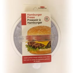 Jacent Clear/White Plastic Hamburger Press