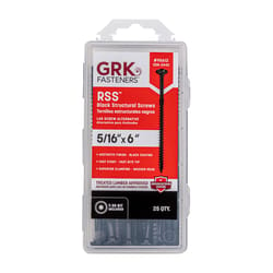 GRK RSS 5/16 or No. 15 in. X 6 in. L Star Black W-Cut Structural Wood Screws 1 pk