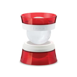 Zoku White and Red ABS/Silicone Ice Ball Mold 4 oz