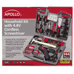 Apollo Tools Household Tool Kit 144 pc