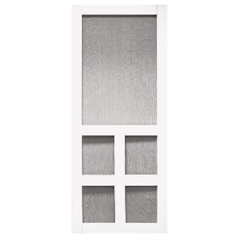 Precision 80 in. H X 36 in. W Vermont White Vinyl/Wood Screen Door Precision 80 in. H X 36 in. W Vermont White Vinyl/Wood Screen Door