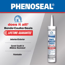 Phenoseal Does It All White Vinyl Kitchen and Bath Adhesive Caulk 10 oz