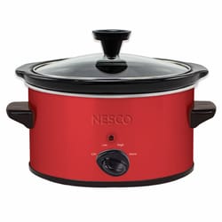 Nesco 1.5 qt Red Ceramic Slow Cooker