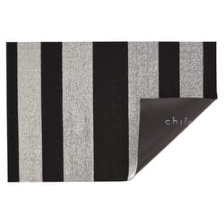 Chilewich 36 in. W X 60 in. L Black/White Bold Stripe Vinyl Floor Mat