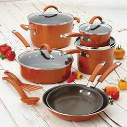 Rachael Ray Aluminum Cookware Set Orange