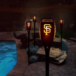 Sporticulture MLB 36 in. Solar Power Plastic San Francisco Giants Black Solar Torch