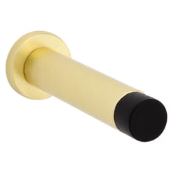 National Hardware Cooper 1 in. W X 3 in. L Aluminum Brushed Gold Door Stop Mounts to door and wall