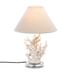 Gallery of Light Coral 18.625 in. Ivory Table Lamp