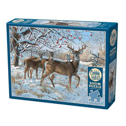 Cobble Hill Winter Deer Jigsaw Puzzle