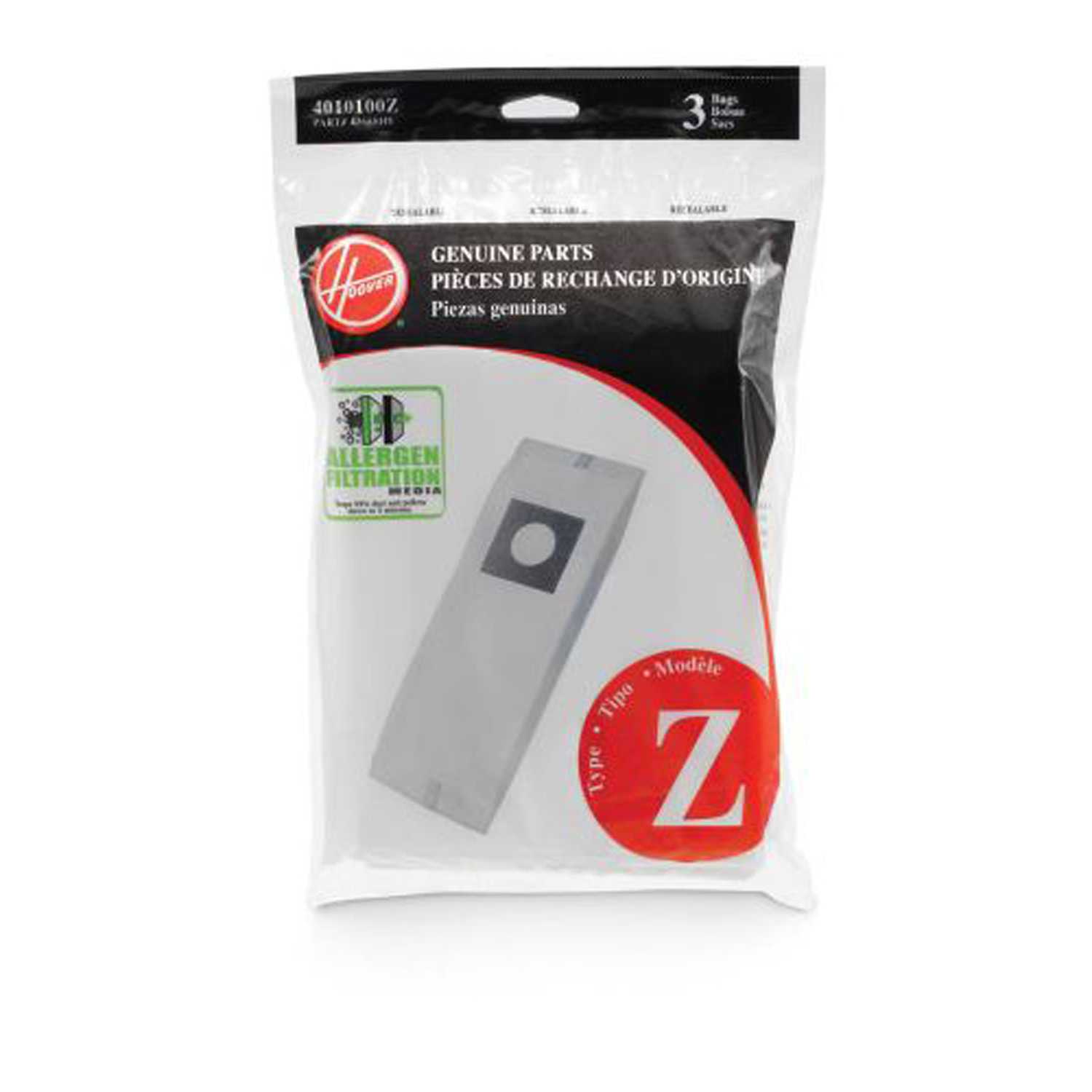 Hoover Vacuum Bag For Fit all Hoover upright cleaners that use type Z
