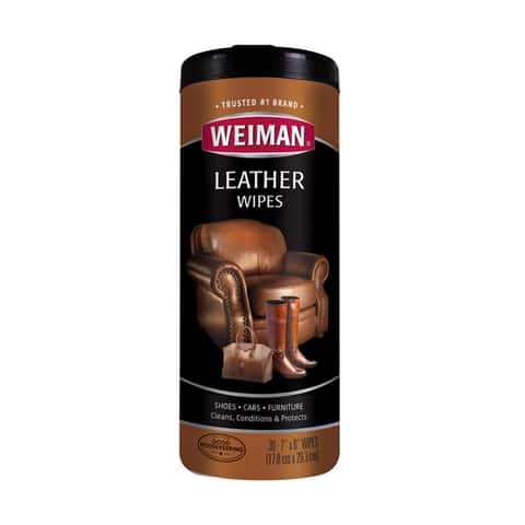 Weiman Leather Cleaner & Conditioner Wipes, 30 Count 