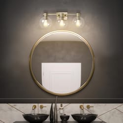 Globe Electric Richmond Matte Gold 3 lights Incandescent Vanity Light Wall Mount