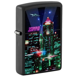 Zippo Black Cyber City Lighter 2 oz 1 pk