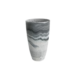 Algreen Products 26.5 in. H Plastic Tall Curve Planter Marble