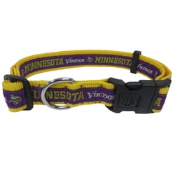 Pets First Team Colors Minnesota Vikings Nylon Dog Collar X-Large