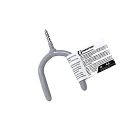 Crawford 4 in. L Vinyl Coated Gray Steel Medium Tool Hook Hook 15 lb. cap. 1 pk