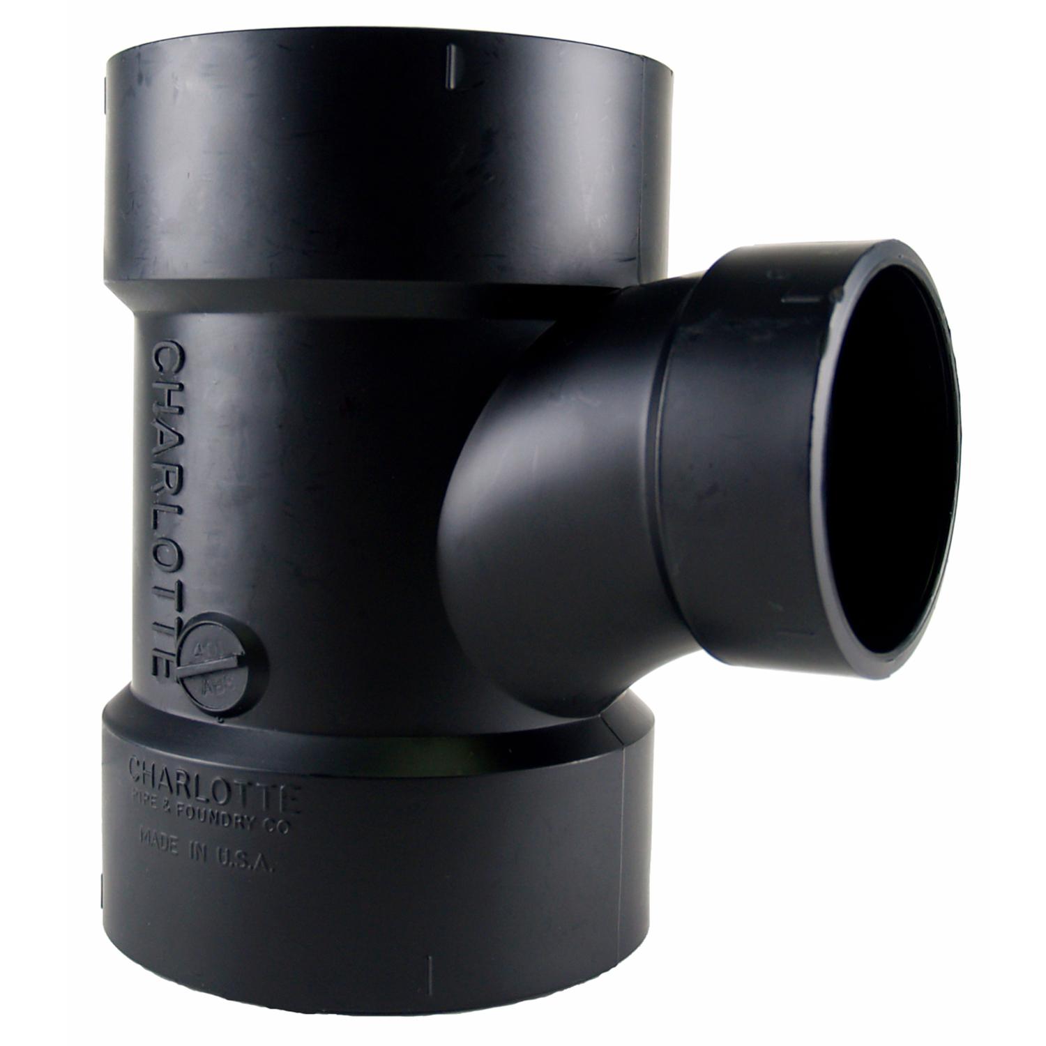 ABS004001100 Charlotte Pipe 2 in. Hub X 2 in. D Hub ABS Sanitar sku ABS004001100