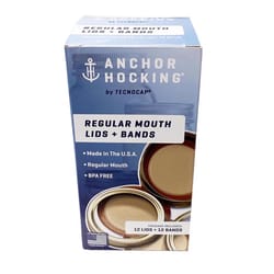 Tecnocap Anchor Hocking Regular Mouth Canning Lids and Bands 12 pk