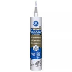 GE Advanced Light Gray Silicone 2 Window and Door Caulk Sealant 10.1 oz