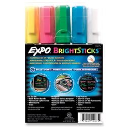 EXPO Bright Sticks Neon Color Assorted Round Tip Markers 5 pk