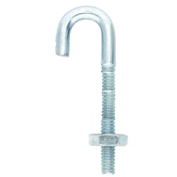 Hampton Medium Zinc-Plated Silver Zinc 0.625 in. L J-Bolt 110 lb 1 pk